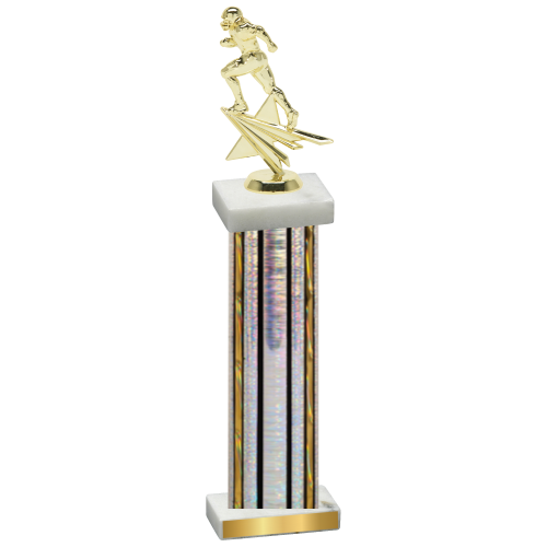 Single Silver Glacier Football Trophy