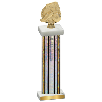 Single Silver Glacier Soccer Trophy