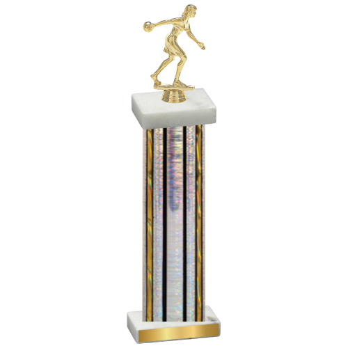 Single Silver Glacier Bowling Trophy