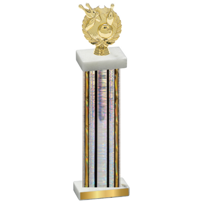 Single Silver Glacier Bowling Trophy