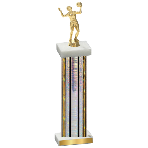 Single Silver Glacier Volleyball Trophy