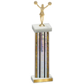 Single Silver Glacier Cheerleading Trophy