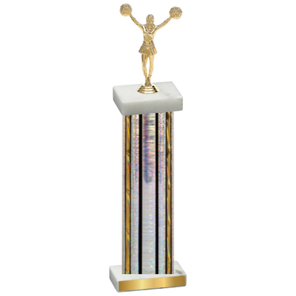 Single Silver Glacier Cheerleading Trophy