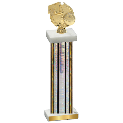 Single Silver Glacier Basketball Trophy