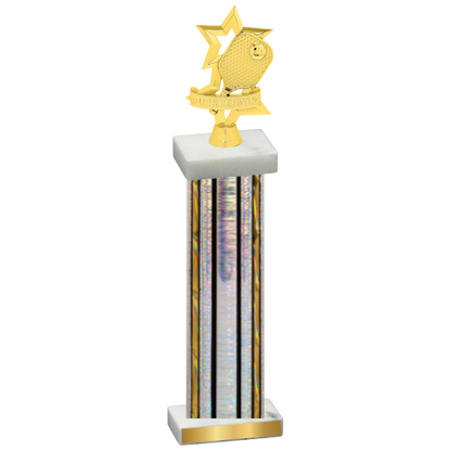 Single Silver Glacier Pickleball Trophy