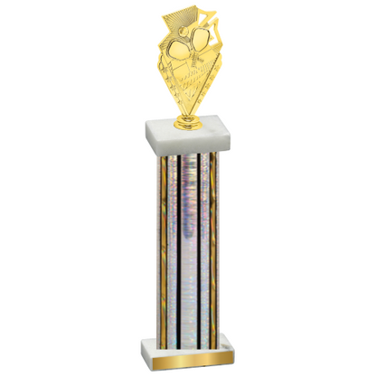 Single Silver Glacier Pickleball Trophy