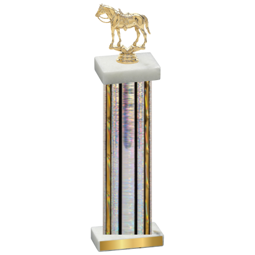 Single Silver Glacier Horses Trophy