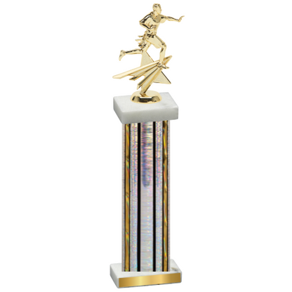 Single Silver Glacier Flag Football Trophy