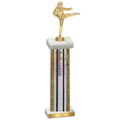 Single Silver Glacier Karate Trophy