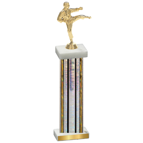 Single Silver Glacier Karate Trophy