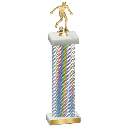 Single Silver Carbon Fiber Soccer Trophy