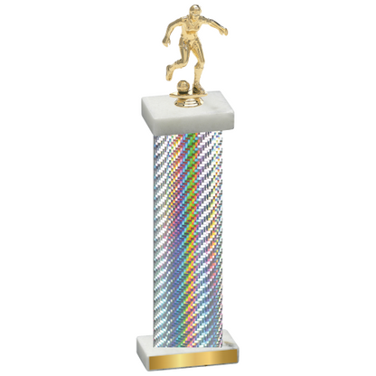 Single Silver Carbon Fiber Soccer Trophy