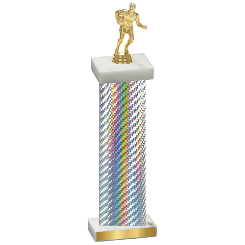 Single Silver Carbon Fiber Rugby Trophy