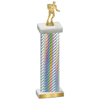 Single Silver Carbon Fiber Rugby Trophy