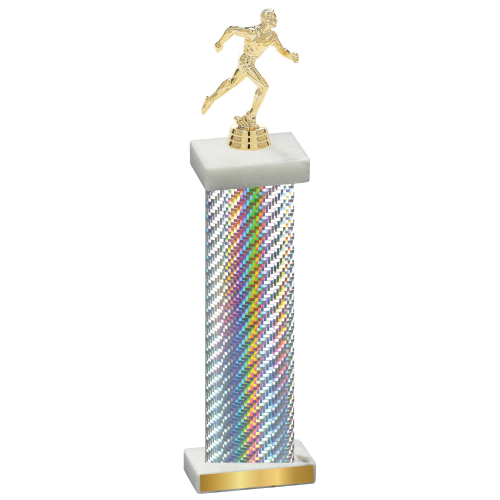 Single Silver Carbon Fiber Running Trophy