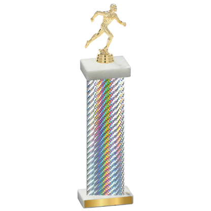 Single Silver Carbon Fiber Running Trophy