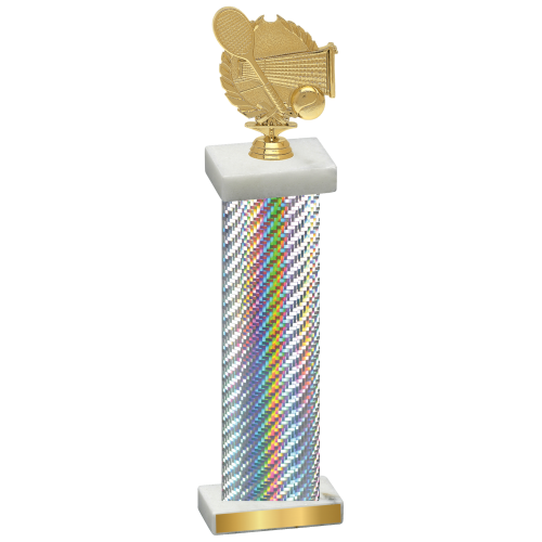 Single Silver Carbon Fiber Tennis Trophy