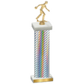 Single Silver Carbon Fiber Bowling Trophy