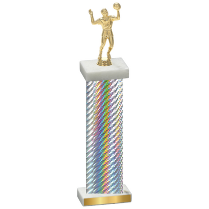 Single Silver Carbon Fiber Volleyball Trophy