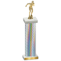 Single Silver Carbon Fiber Swimming Trophy