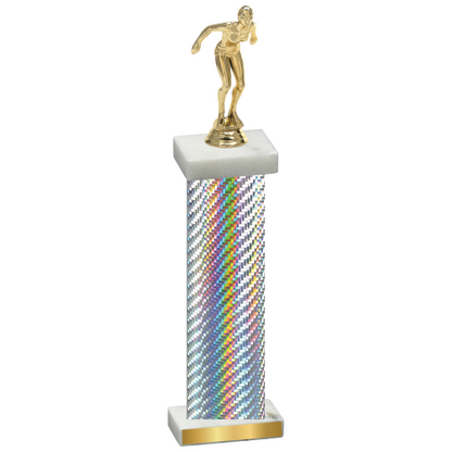 Single Silver Carbon Fiber Tennis Trophy