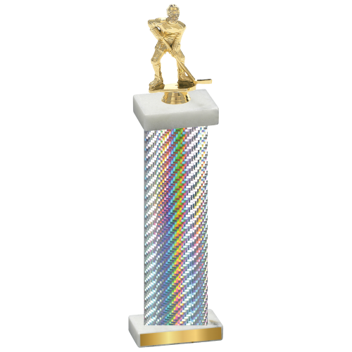 Single Silver Carbon Fiber Hockey Trophy