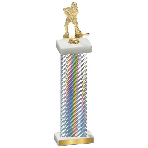 Single Silver Carbon Fiber Hockey Trophy