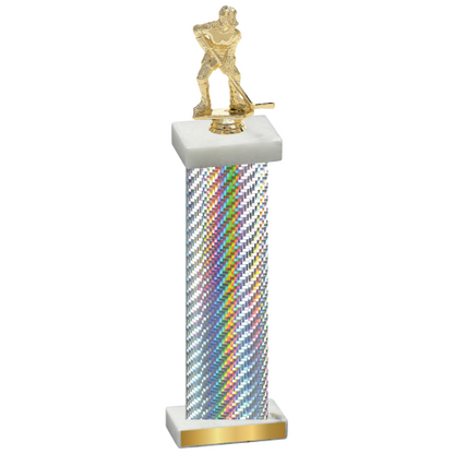 Single Silver Carbon Fiber Hockey Trophy