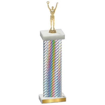 Single Silver Carbon Fiber Victory Trophy