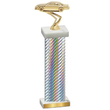 Single Silver Carbon Fiber Cars Trophy