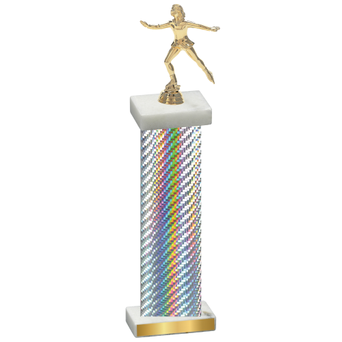 Single Silver Carbon Fiber Skater Trophy