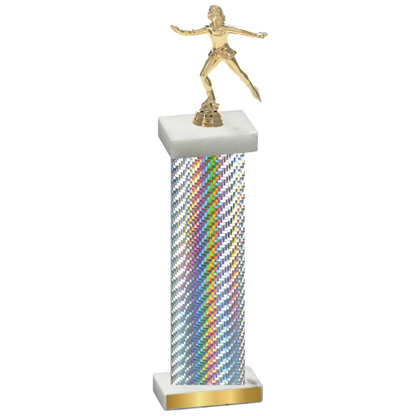 Single Silver Carbon Fiber Skater Trophy