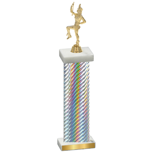 Single Silver Carbon Fiber Majorette Trophy