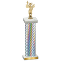 Single Silver Carbon Fiber Academics Trophy