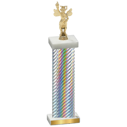 Single Silver Carbon Fiber Academics Trophy