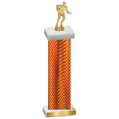 Single Orange Carbon Fiber Rugby Trophy