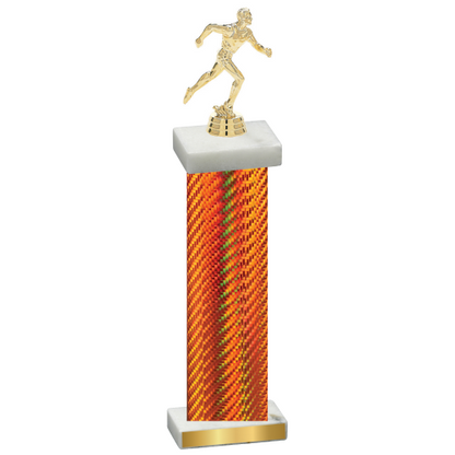 Single Orange Carbon Fiber Running Trophy