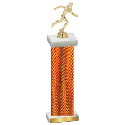 Single Orange Carbon Fiber Running Trophy