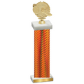 Single Orange Carbon Fiber Running Trophy