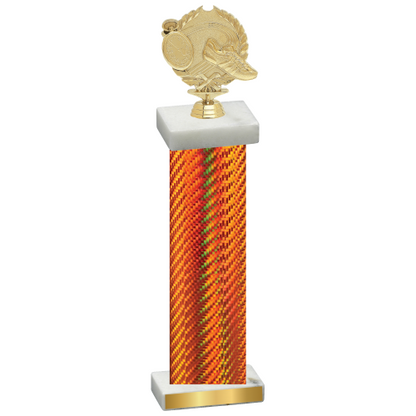 Single Orange Carbon Fiber Running Trophy