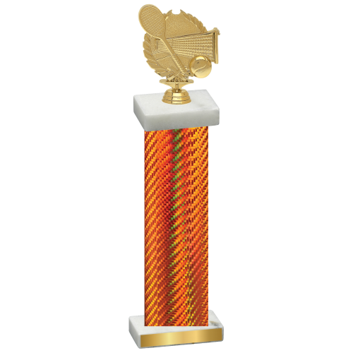 Single Orange Carbon Fiber Tennis Trophy