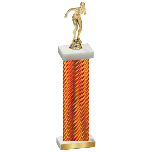 Single Orange Carbon Fiber Tennis Trophy