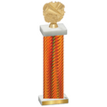 Single Orange Carbon Fiber Cheerleading Trophy