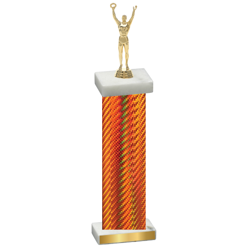 Single Orange Carbon Fiber Victory Trophy