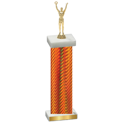 Single Orange Carbon Fiber Victory Trophy