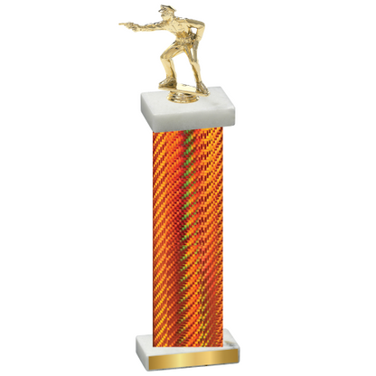 Single Orange Carbon Fiber Shooter Trophy