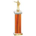 Single Orange Carbon Fiber Shooter Trophy
