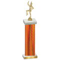 Single Orange Carbon Fiber Majorette Trophy