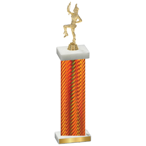 Single Orange Carbon Fiber Majorette Trophy