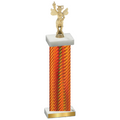 Single Orange Carbon Fiber Academics Trophy